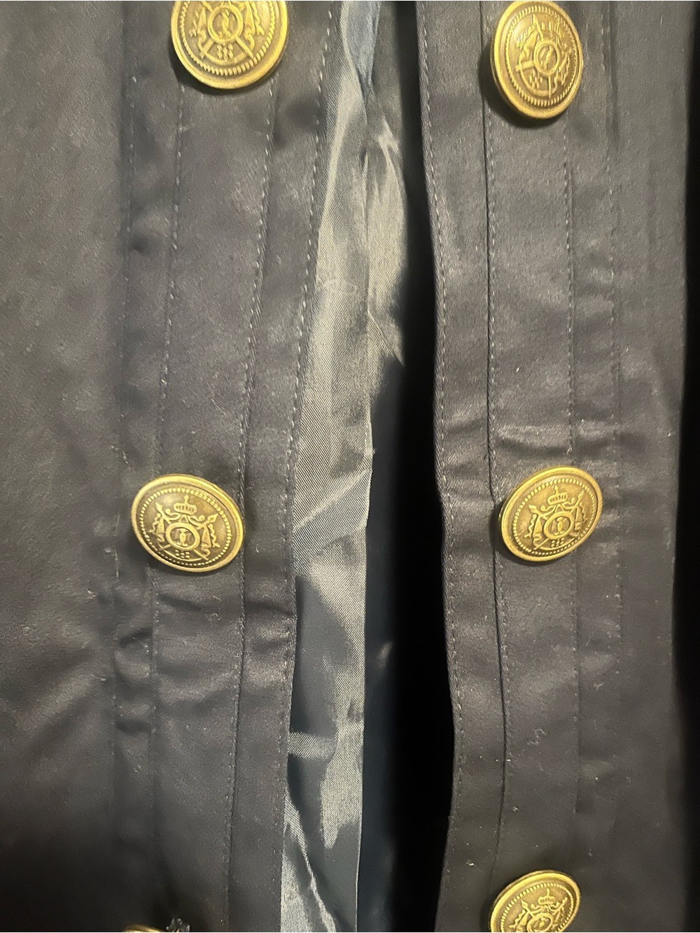 NWT Dress Barn Navy Military-Style Button Jacket - Picture 4 of 5